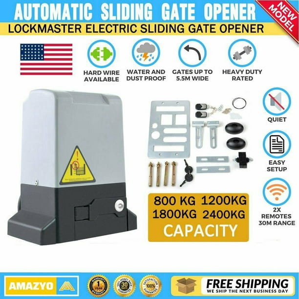 Electric sliding gate opener AC motor automatic gate with 4m rack and 2 remotes